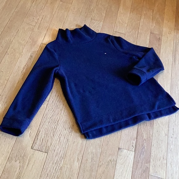 2/$20 Tommy Hilfiger navy fleece tunic with long sleeves turtleneck and side sli - Picture 5 of 9